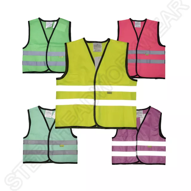 Hi Viz Kids Infants Baby Fluorescent Printed Outdoor Safety Vest