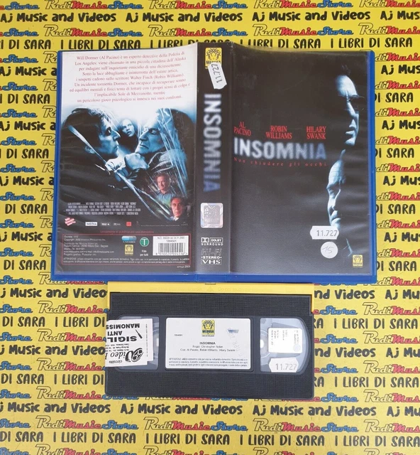 VHS FILM INSOMNIA 2002 al pacino robin williams hilary swank MEDUSA
