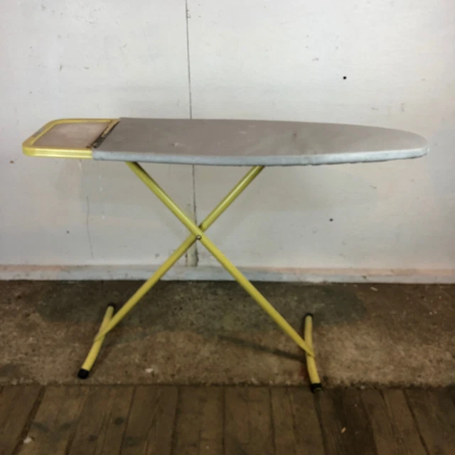 VINTAGE RETRO 1960'S Yellow Metal Ironing Board Beldray £27.99