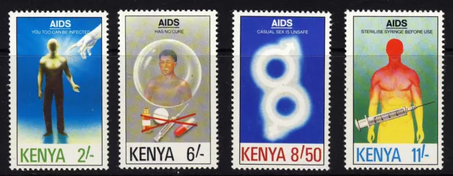 KENYA 1992 The AIDS Day Set SG 561 to SG 564 MNH