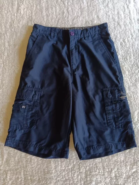 Quicksilver Boys Size 28 Navy Blue Cargo Shorts