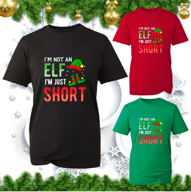 T-shirt corta I'm Not An Elf I'm Just novità natalizia divertente elfo di Natale