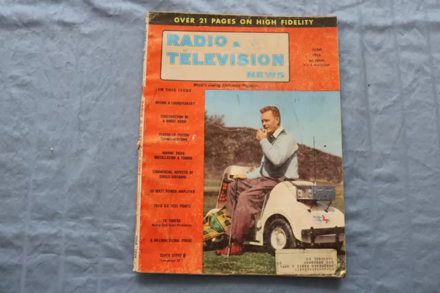 1956 June Radio & Television News Magazine - High Fidelity Cover - St 1005T