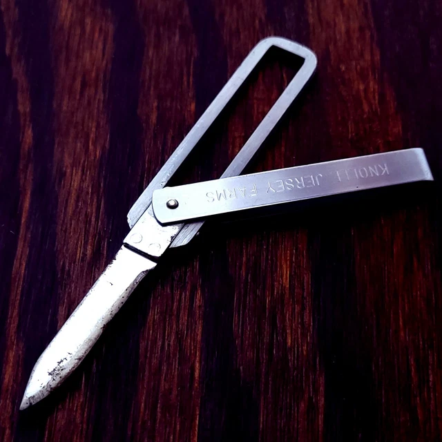 Vintage B & B Funny Folder Swinger Tri Fold Knife Made in St Paul Minn  USA