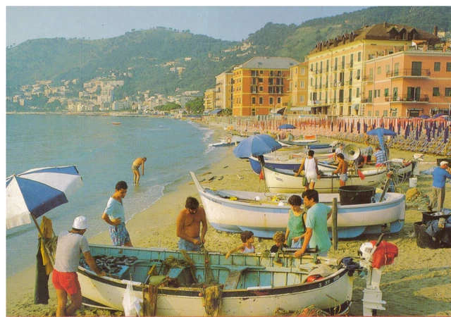 1993 Laigueglia Il Ritorno Dalla Pesca Numerose Imbarcazioni Animatissima