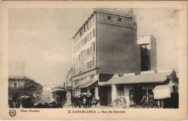 CPA AK MAROC CASABLANCA Rue de Marche Flandrin (37668)