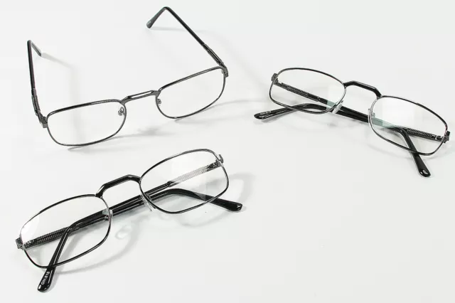 3 x BRILLE SCHWARZ LESEBRILLE GUT LESEHILFE DIOPTRIEN +1,00 BIS +4,00 NEUE