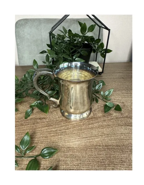 VINTAGE STERLING SILVER PINT TANKARD / MUG 1963 Antique VGC