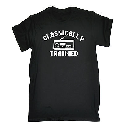 Classically Trained T-SHIRT Video Game Gamer Retro Geek Tee birthday funny gift
