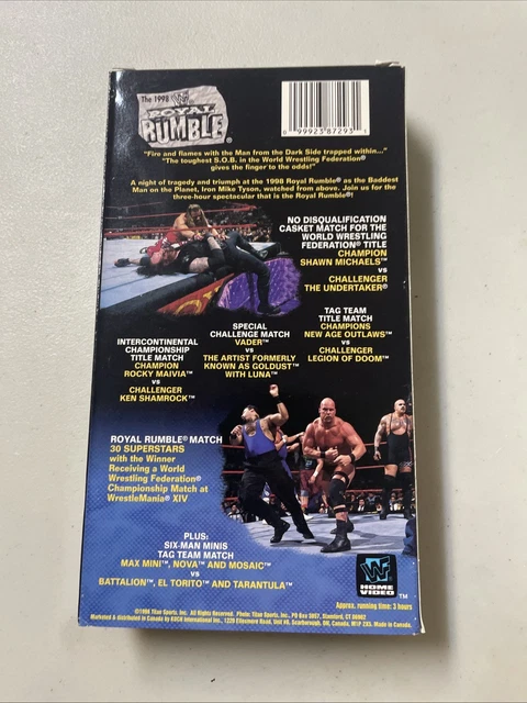 WWF/WWE ROYAL RUMBLE 1998 VHS Rare Titan Sports World Wrestling ...