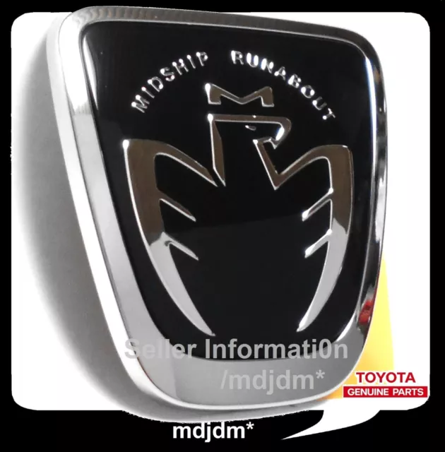 Oem Toyota 99-07 MR2 MR-S Spyder Midship Runabout Black Front Emblem ZZW30 Jdm