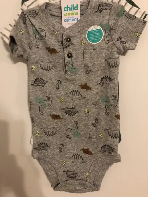 Carters Child Of Mine Baby Boys Bodysuit 6-9 Months 3 Pack Nwt Free Shipping
