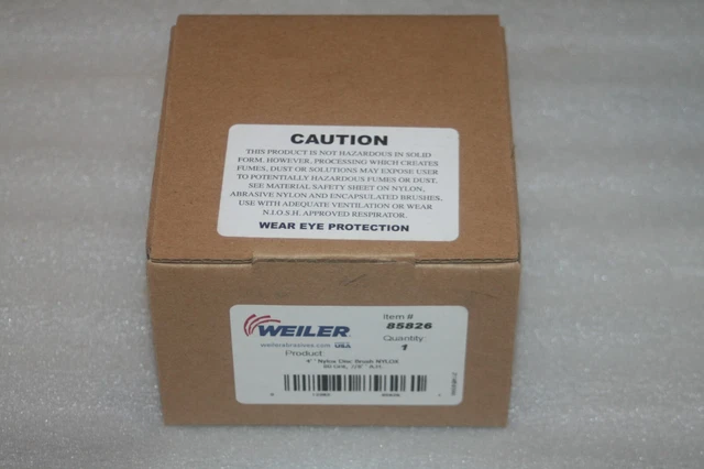 WEILER 85826 4" Nylox Disc Brush 80 Grit 7/8" Arbor Hole * NEW *