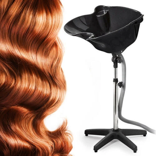 Shampoo Becken Salon Waschbecken Mobil Waschplatz Haarwaschbecken Schwarz