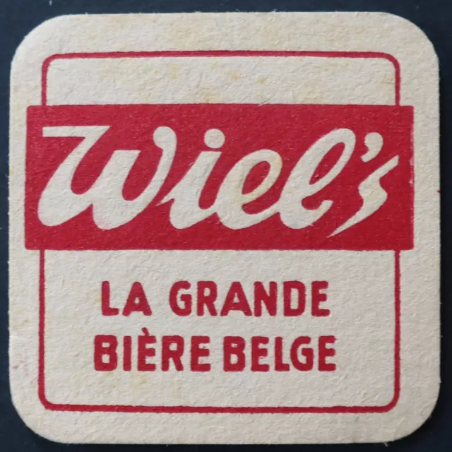 Sous-bock bière WIEL'S La grande bière belge coaster beermat Bierdeckel 12