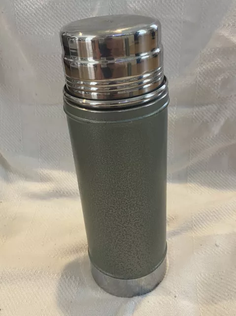 Vintage Aladdin Stanley A-1357 Green Wide Mouth Thermos No. 15 Stopper 125  Cup