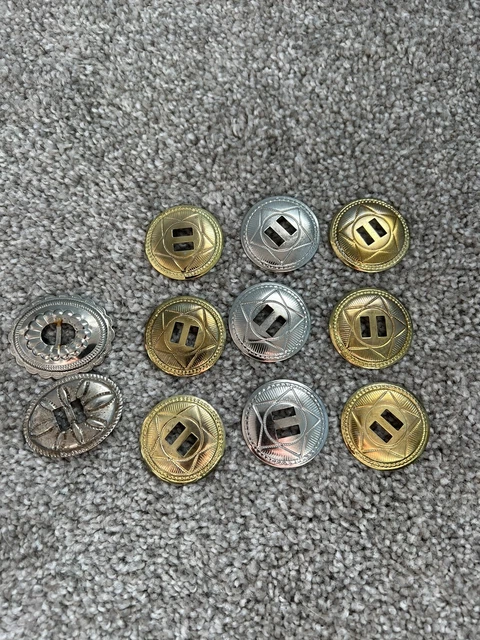 11 Conchos Estrella De Oro Y Plata Ranurados
