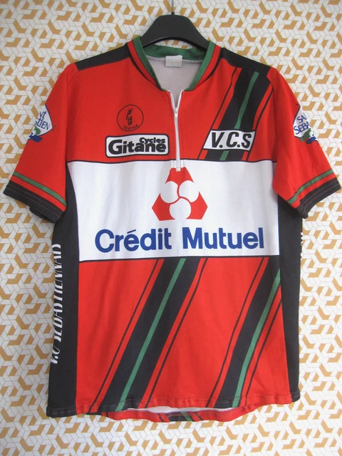 Maillot Cycliste Vintage Gitane Cycles - Manches Longues, Acrylique, Taille M, Années 70