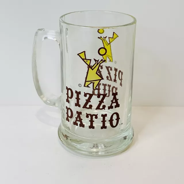 VTG 70s 80s Pizza Patio Pub Glass Beer Mug Vancouver BC Defunct Restaurant