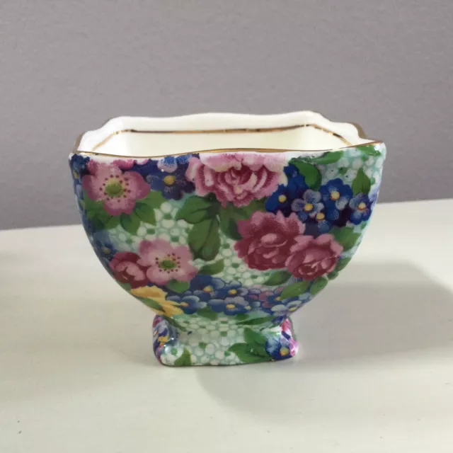 Vintage Royal Winton Grimwades Chintz JULIE Square Open Sugar Bowl