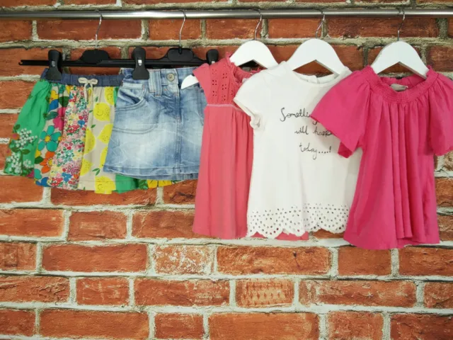 Baby Girl Bundle Age 12-18 Months 100% Next Top T-Shirt Skirt Summer Set 86Cm