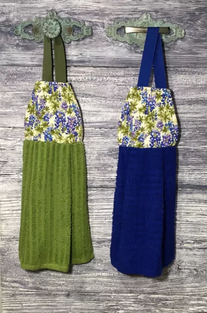 Hanging Fingertip Powder Room Towel Lupine Bluebonnet Flowers Texas State Flower