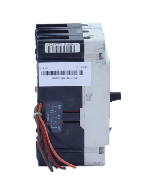 Westinghouse FD3125LSA02U82 Circuit Breaker 125A 600V 3P with Auxiliary Switch a 3