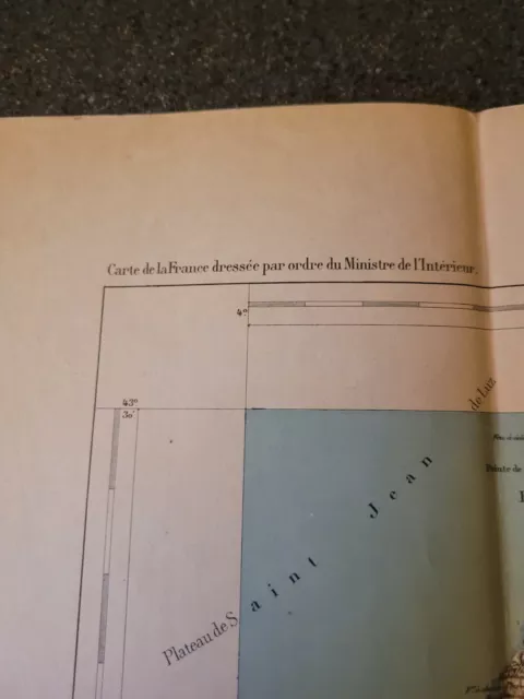 Ancienne Carte De BAYONNE Dressée Par Le Ministère De L´intérieur 2