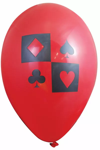 10 Zoll Casino Poker - Karte Nacht Party Latex Ballons Dekoration x 6 2