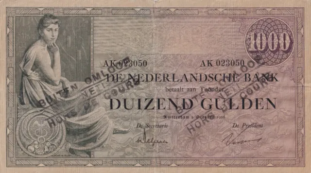 Netherlands 1000 Gulden 1926 VF-