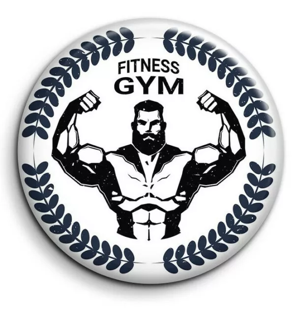 Badge Epingle 38mm Button Pin Cadeau Sport Fitness gym body building musculation