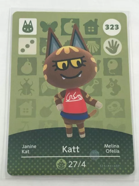 Carte Amiibo Animal Crossing 323 Kat / Katt [EUR] Série 4 Near Mint