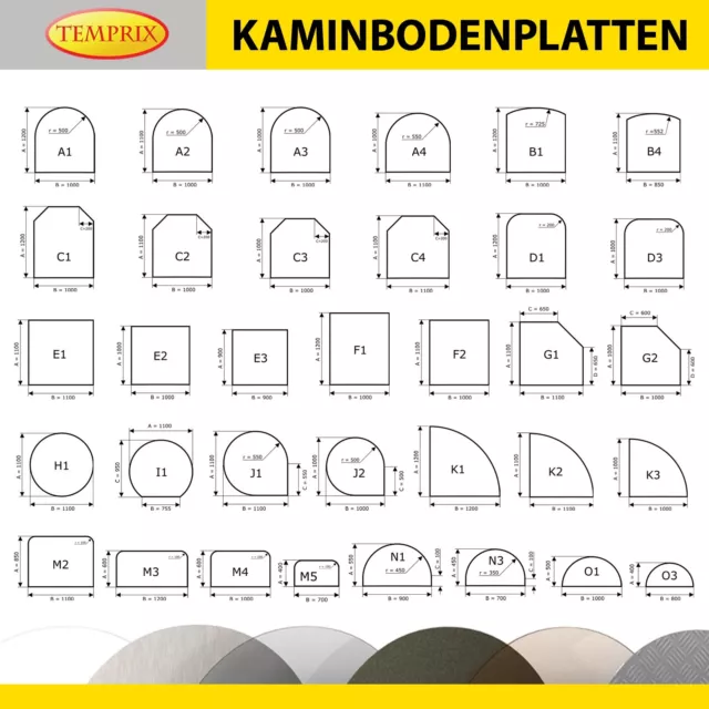 Plaque de Protection contre les Etincelles Sol en Verre Kaminbodenplatte Clair