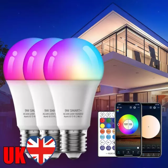 LED WiFi Smart Lights RGBCW Colorful Lamps E27 Voice Sound Lamp Head Bulb Lights