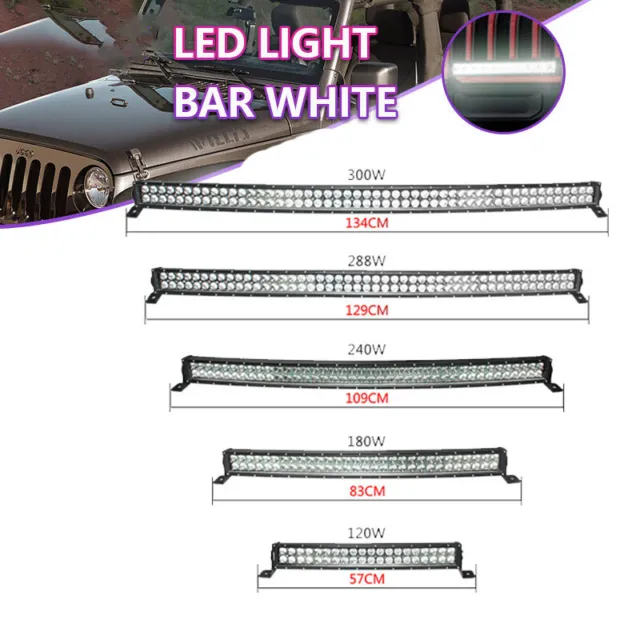 57cm 180w Offroad Curva Barra Luminosa Led Combo Guida Luce