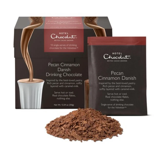 HOTEL CHOCOLAT PECAN Cinnamon Danish Hot Drinking Chocolate Christmas