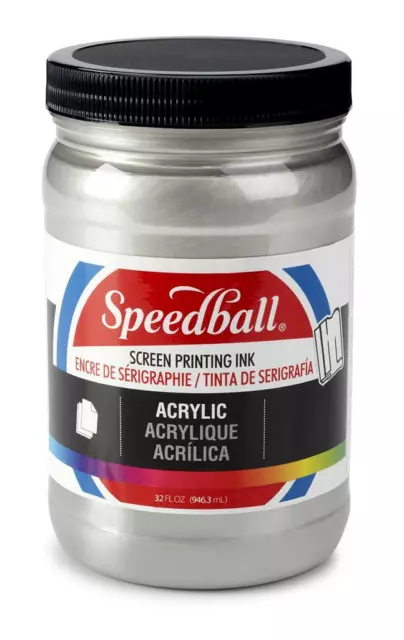 Speedball Acrylic Screen Printing Ink Silver 32oz (4669)