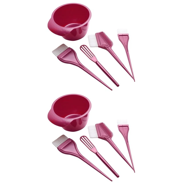 2 juegos de tazón de tinte para el cabello aplicador tazón de tinte para el cabello salón peluquero herramienta de tinte para el cabello