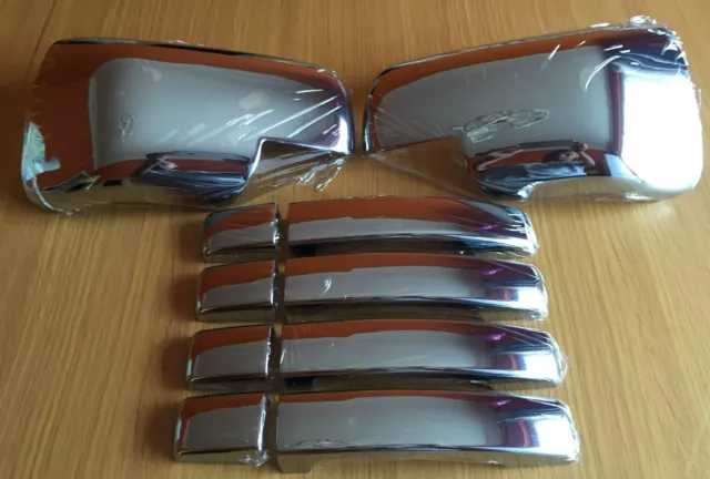 Chrome Full Wing Mirror Covers Door Handle Set Fits Range Rover Sport 2005-2009