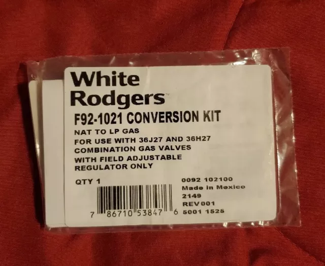 HVAC OEM F92-1021 White Rodgers Natural to LP Gas Conversion, York S1-F92-1021