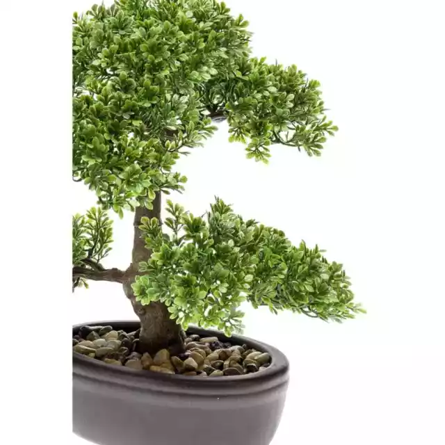 Mini bonsái artificial ficus esmeralda verde 32 cm 420002 2