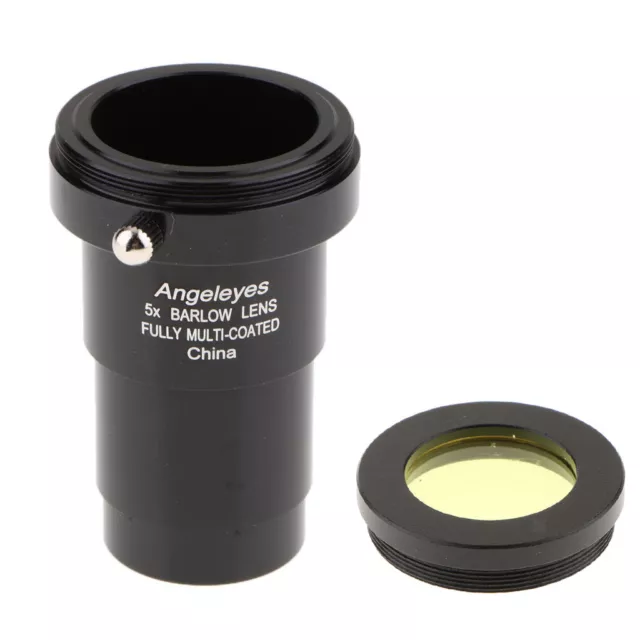 5X Telescope Barlow Lens for Celestron 1.25" Universal T Adapter+Filter #12