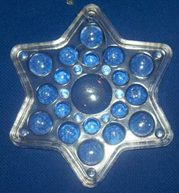 Vintage Hadeland Norway Lead Crystal Suncatcher Christmas Ornament Star