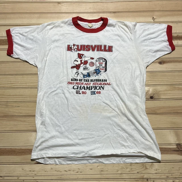 Vintage 1983 Louisville Cardinals Vs Kentucky Wildcats Ringer Shirt Size XL 80s