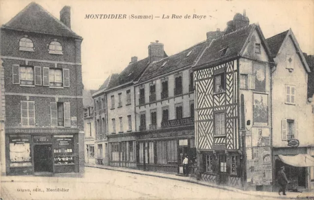 Cpa 80 Montdidier La Rue De Roye