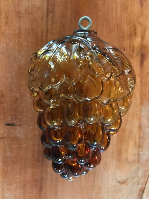 ANCIENNE BOULE DE NOEL EN VERRE EGLOMISE MERCURISE 1900 H.8 CM forme