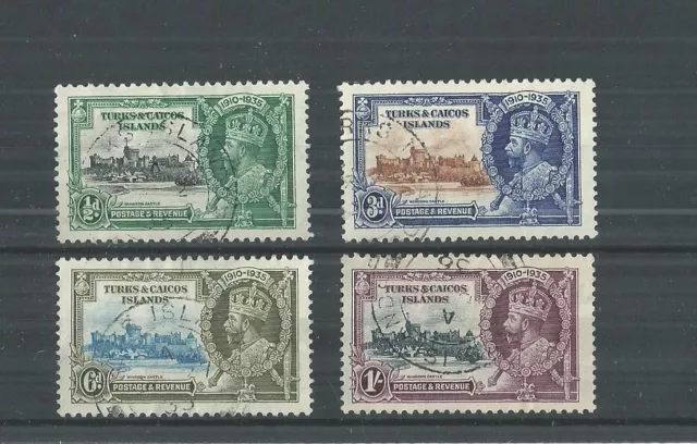 Turks An Caicos Is  1935 Silver Jubilee Set Fine Used