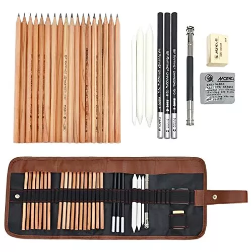 Crayons de Dessin Crayons de Croquis Easehome 29pc Artiste Set de Crayons à D...