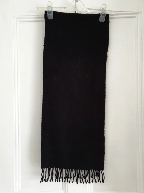Sciarpa 100% lana d'agnello feltro nero dalla Scozia