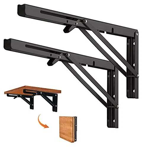 Quanerba Lot de 2 Equerre Etagere Pliante 250mm Equerre Rabattable Murale Sup...